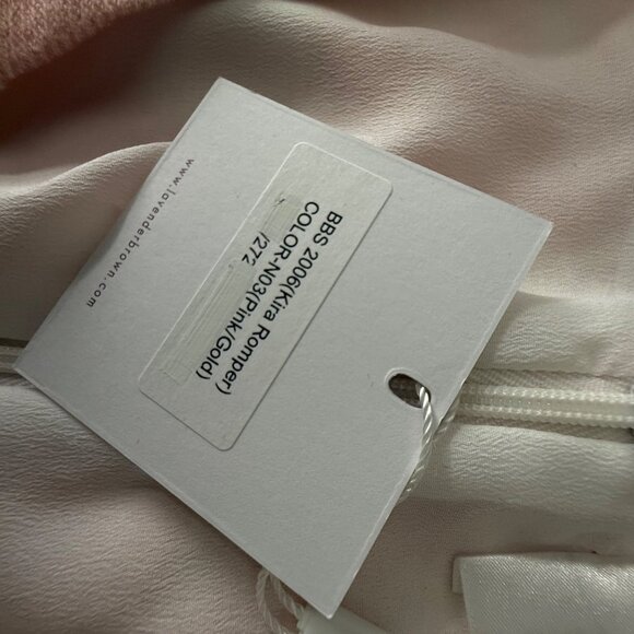 Lavender Brown Pink & Cream Textured Sleeveless Romper With Cutout Waist - Picture 5 of 9